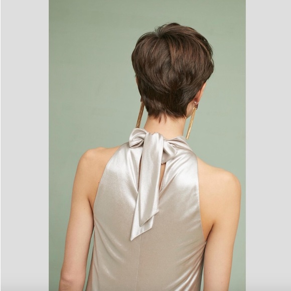 Anthro Bailey 44 Shimmer Mockneck A-line Dress - Picture 3 of 6